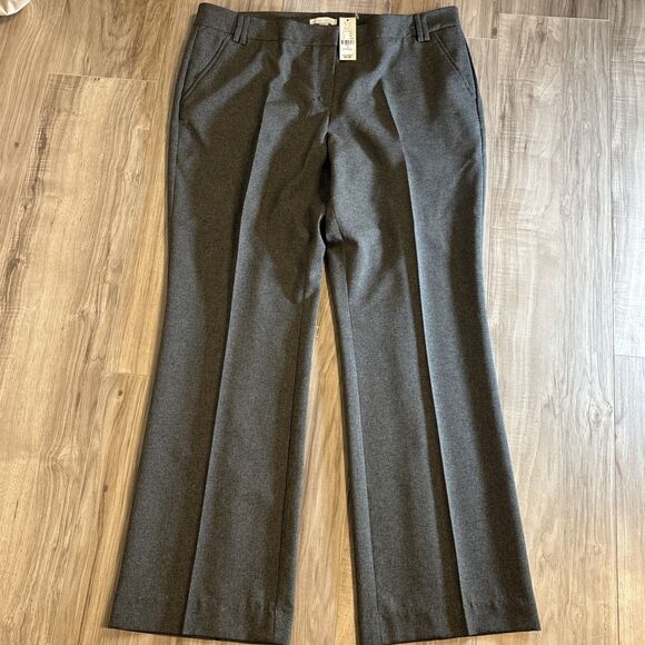 NYC Pants - NWT New York Company Grey Front Crease Wide Leg Dress Work Pants Chic  Size 16